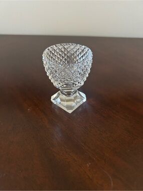 Vintage Cut Glass Egg Shaped Salt Dip